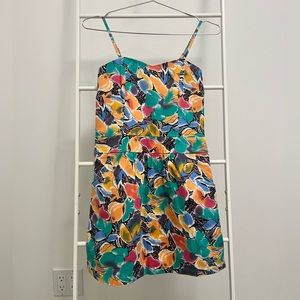 Double Step, S-M multi-coloured mini dress with pockets